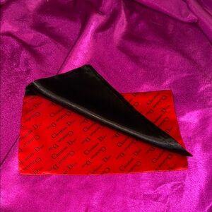 Christian Dior Red and Black Pouch